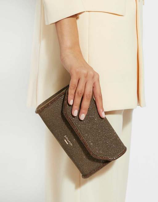 Dune London Bellini clutch bag in bronze, 4 of 4