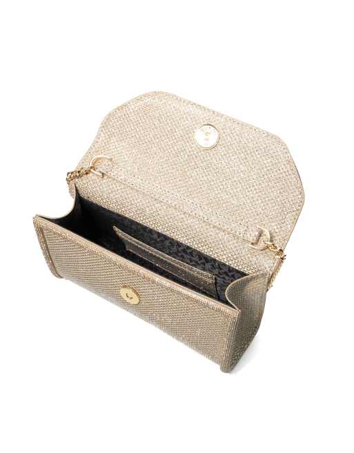 Dune London Bellini clutch bag in gold, 4 of 4