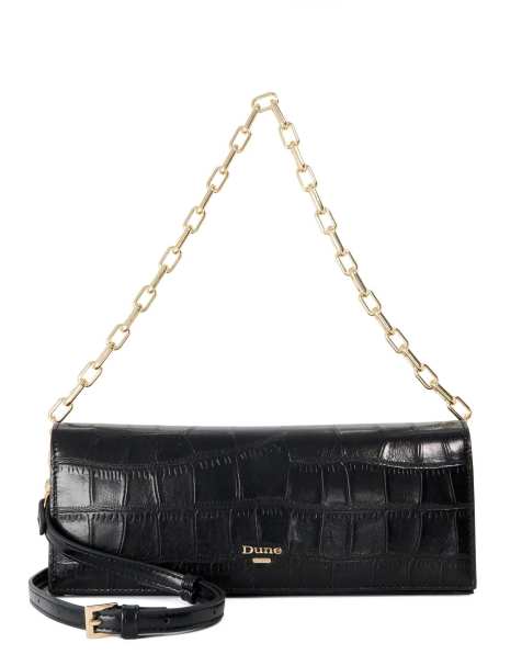 Dune London Bemuse clutch bag in black - view 1