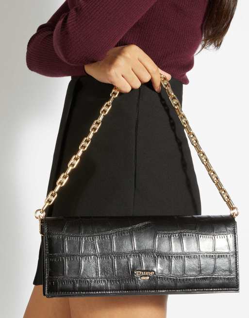 Dune London Bemuse clutch bag in black, 4 of 4