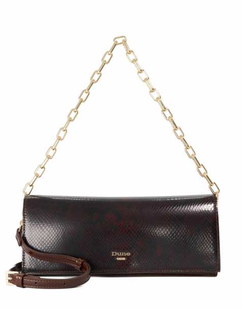 Dune London Bemuse clutch bag in brown - view 1