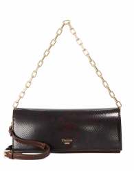 Dune London Bemuse clutch bag in brown