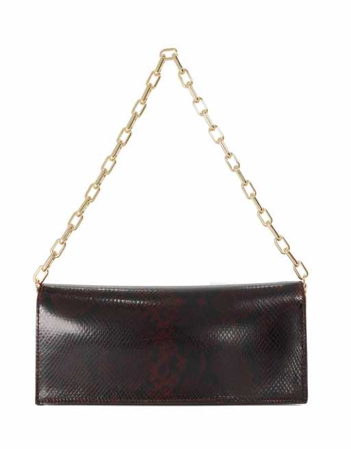 Dune London Bemuse clutch bag in brown, 3 of 3
