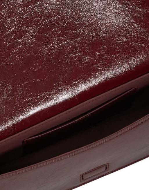Dune London Bemuse clutch bag in burg, 2 of 3