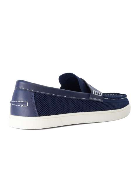 Dune London Benzy loafers in navy - view 1