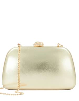Dune London Binding clutch bag in gold