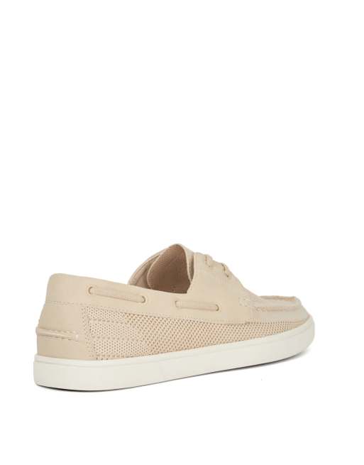 Dune London Blaizers boat shoes in cream, 3 of 4