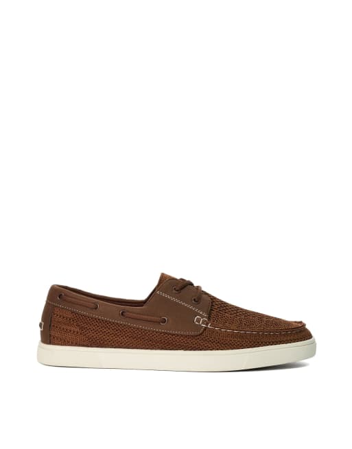 Dune London Blaizers boat shoes in tan