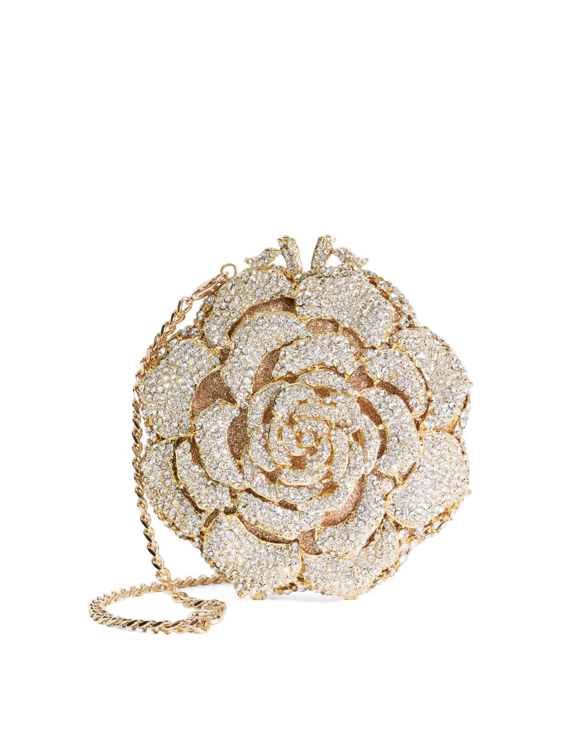 Dune London Bling clutch bag in gold