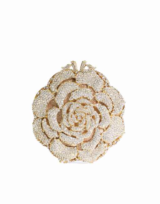 Dune London Bling clutch bag in gold, 2 of 4