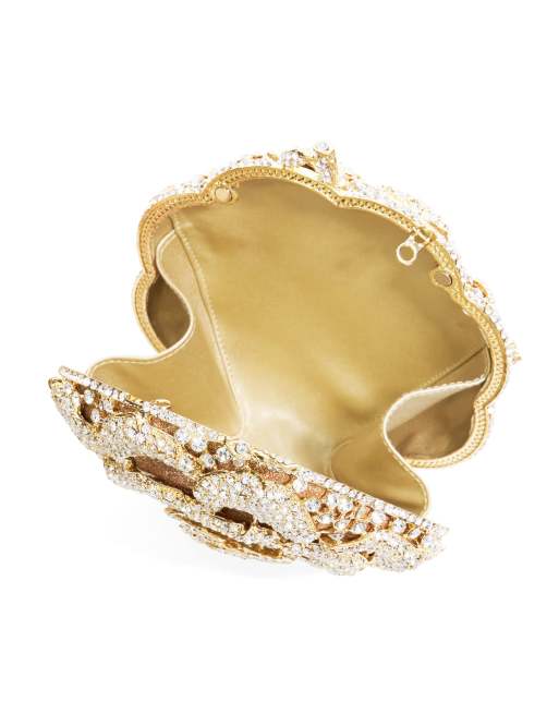 Dune London Bling clutch bag in gold, 3 of 4
