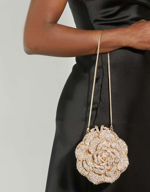 Dune London Bling clutch bag in gold, 4 of 4