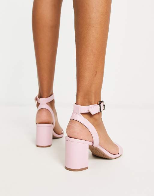 Dune London block heel sandals in pink ASOS