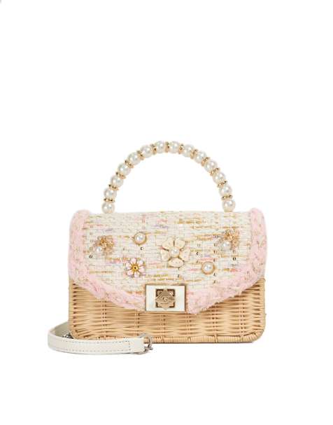 Dune London Blooms grab bag in blush - view 1
