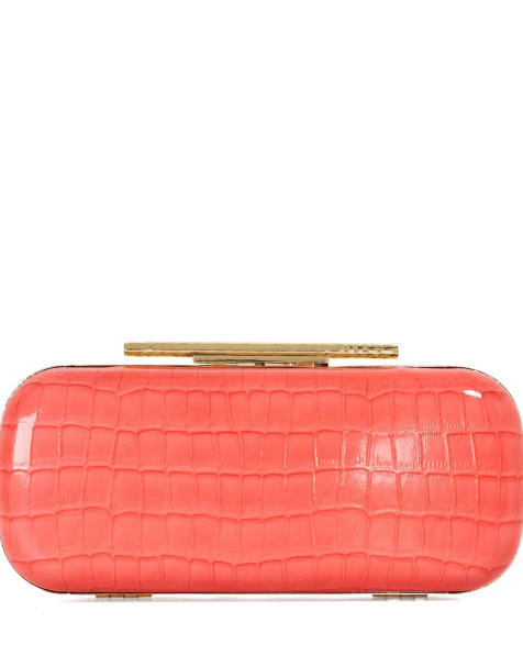 Dune London Body clutch bag in coral - view 1
