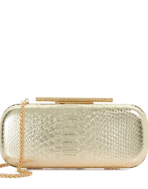 Dune London Body clutch bag in gold - view 1