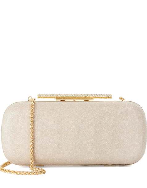 Dune London Body clutch bag in gold - view 1