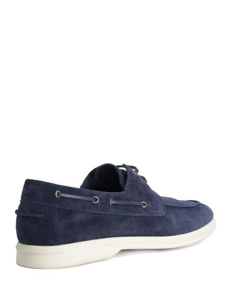 Dune London Boldman boat shoes in navy - view 1
