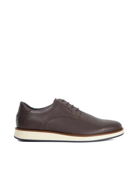 Dune London Bow derby shoes in brown - view 1