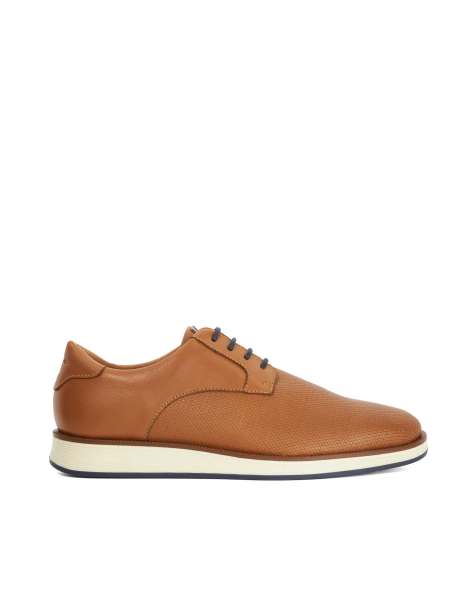 Dune London Bow derby shoes in tan - view 1