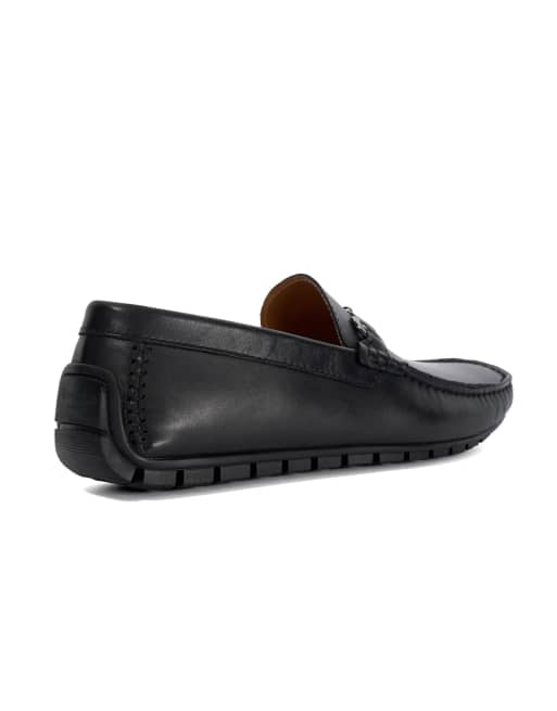 Dune London Brackon moccasins in black, 2 of 4