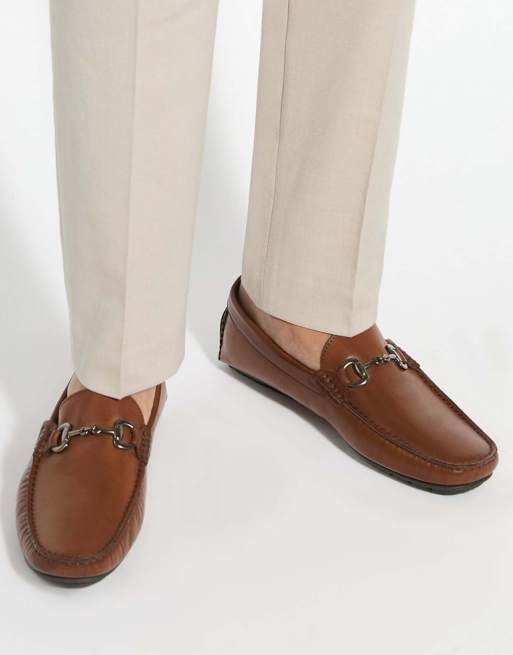 Dune London Brackon moccasins in tan, 3 of 4