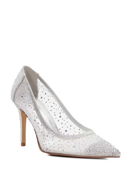 Dune London Brightest heels in silver - view 1