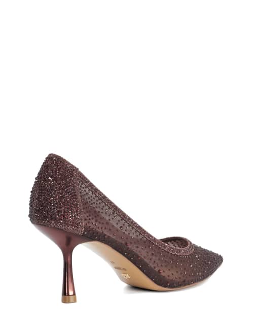 Dune London Brivelle court shoes in burgundy, 2 of 4