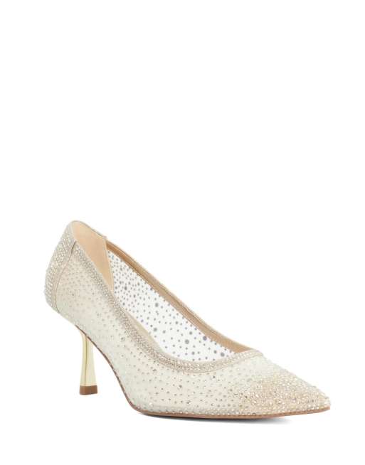 Dune London Brivelle court shoes in gold, 4 of 4