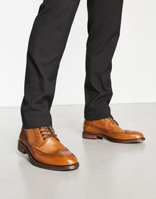 Dune London brogue lace up boots in brown - ASOS Price Checker