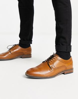 Dune London brogue lace up shoes in brown