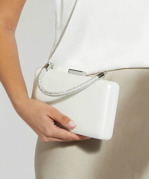 Dune London Brunch clutch bag in ivory - view 1
