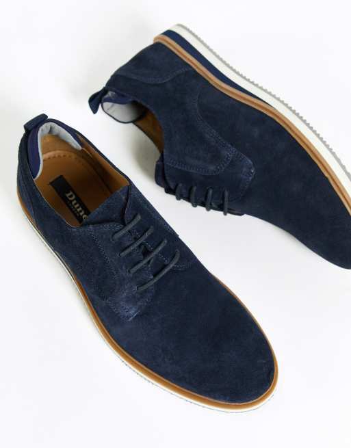 Dune London Navy Blue Suede Leather Dress Shoes Men main image 4