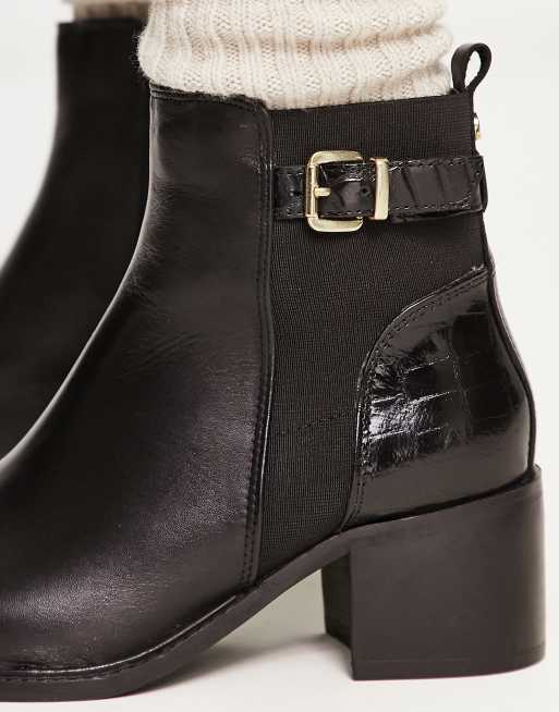 Dune block best sale heel boots