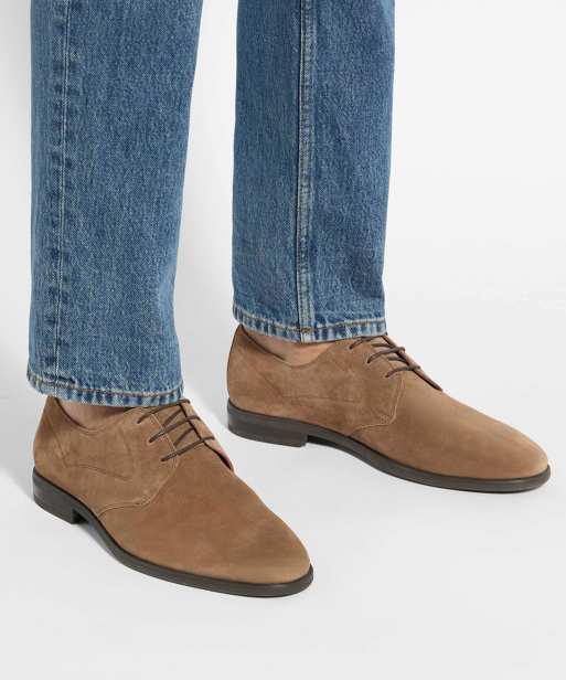 Dune London Burtford derby shoes in beige, 3 of 4