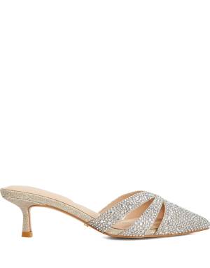 Dune London Calla mules in gold