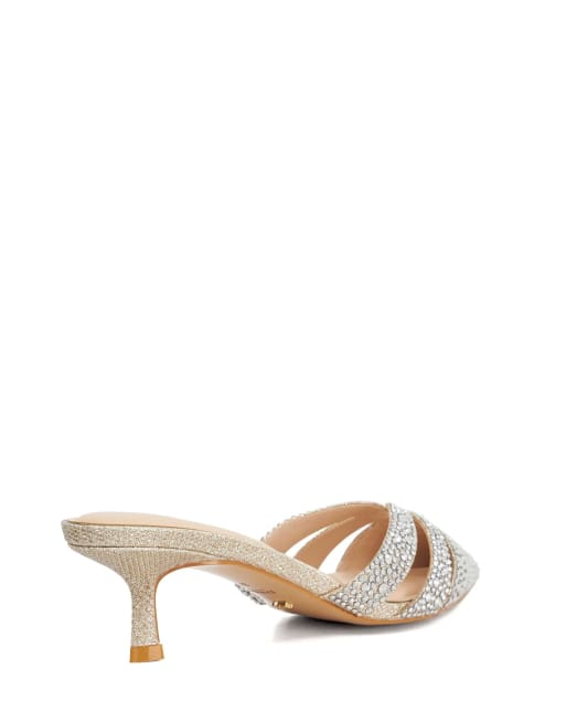 Dune London Calla mules in gold, 2 of 4