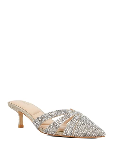 Dune London Calla mules in gold, 4 of 4