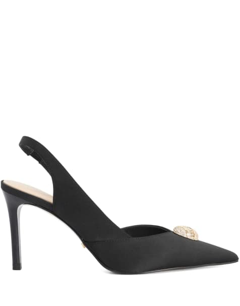 Dune London Camara court shoes in black - view 1