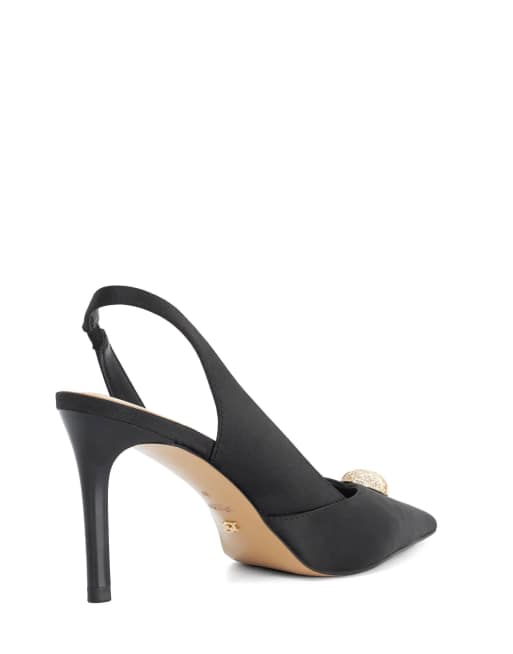 Dune London Camara court shoes in black, 2 of 4