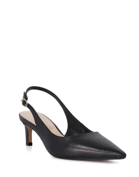 Dune London Celinna slingback heels in black - view 1