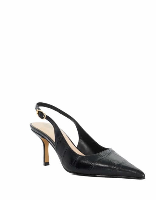 Dune London Celise slingbacks in black, 4 of 5