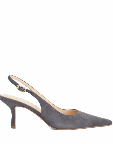 Dune London Celise slingbacks in grey - view 1
