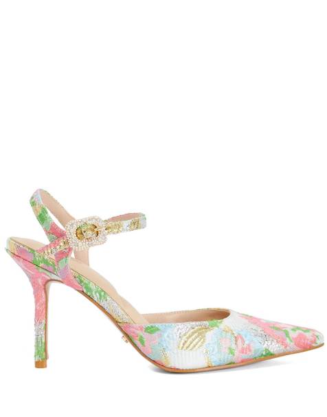 Dune London Channel court shoes in multi - view 1