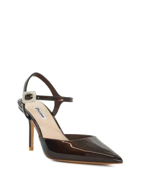 Dune London Channel heels in brown - view 1