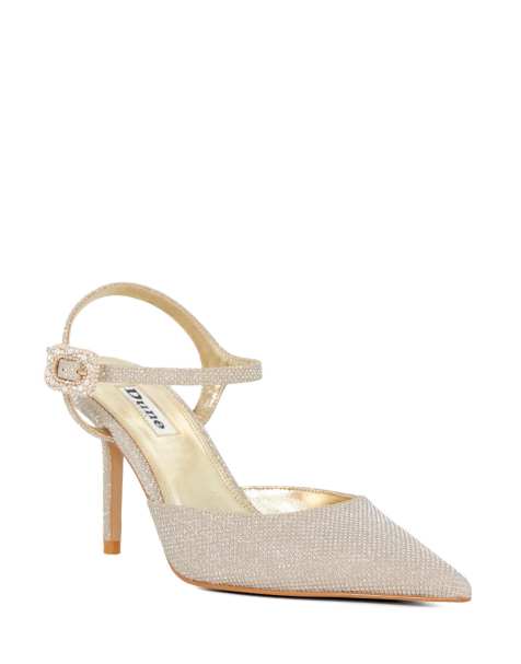 Dune London Channel heels in gold - view 1