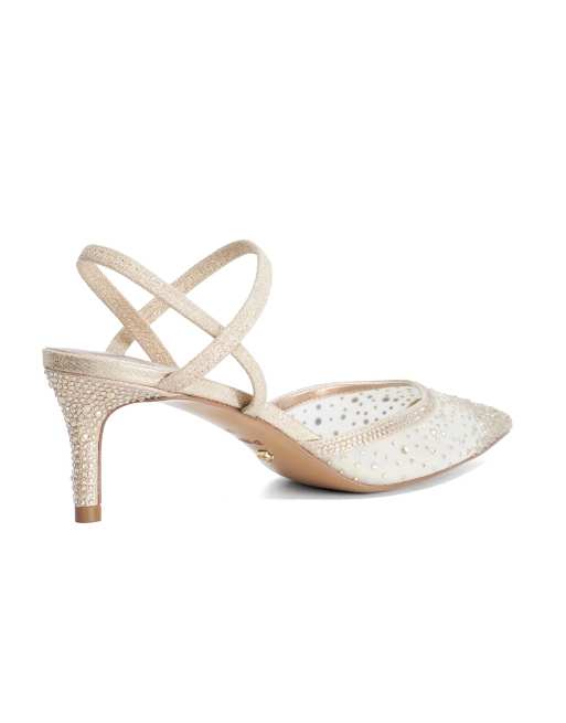 Dune London Charismatic slingbacks in gold, 2 of 4