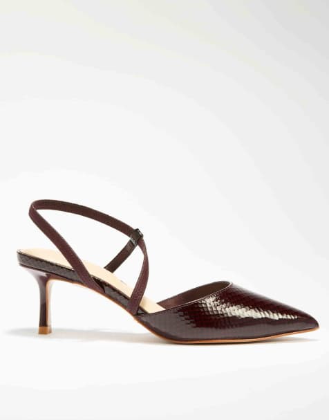 Dune London Charming court shoes in burg - view 1