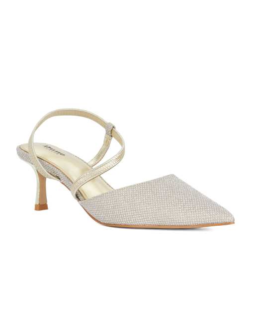 Dune London Charming court shoes in gold, 4 of 4