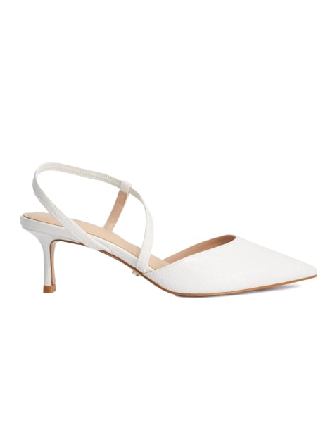 Dune London Charming court shoes in white - view 1